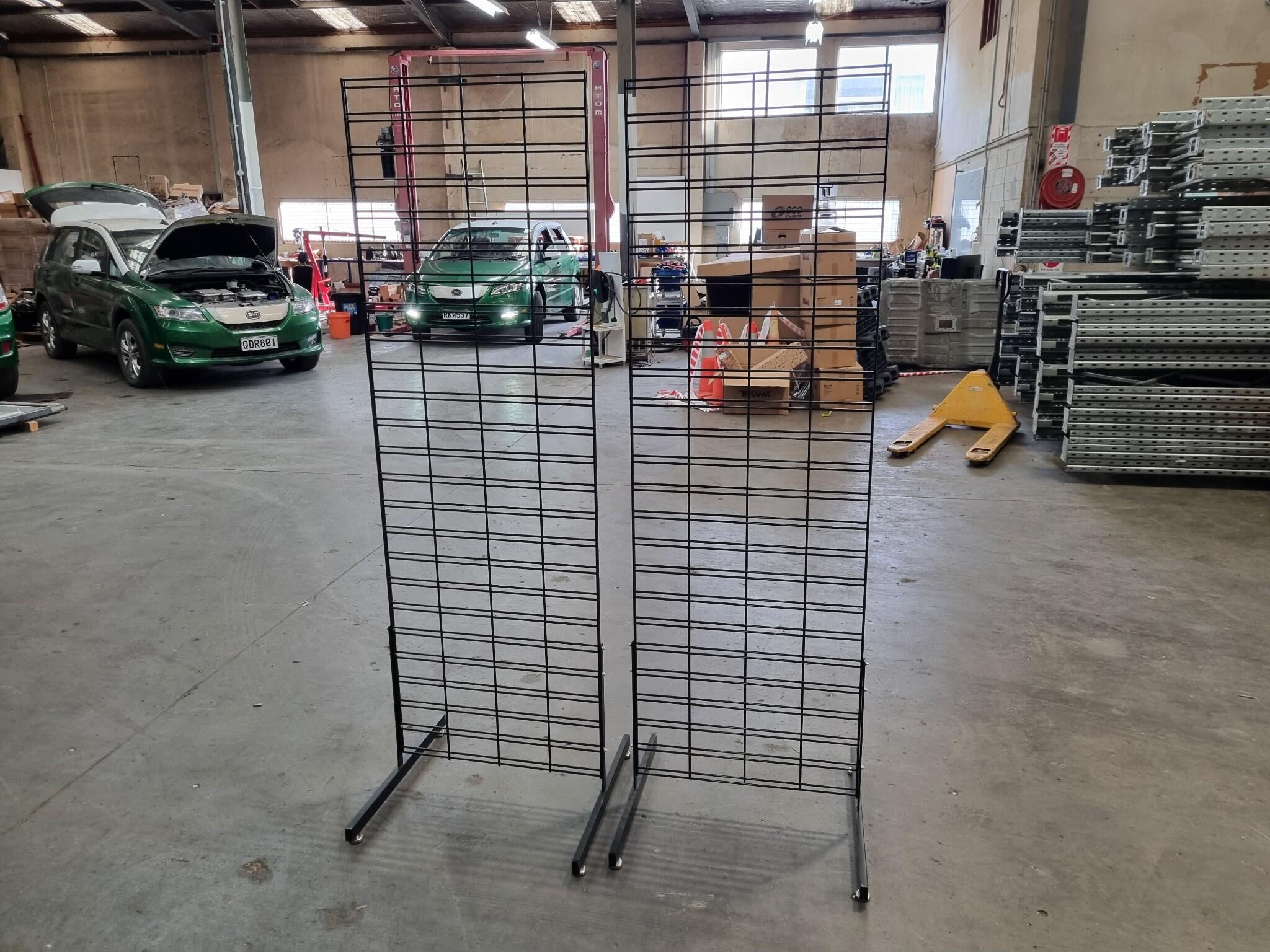 2x Double Sided Rerail Display Hook Racks