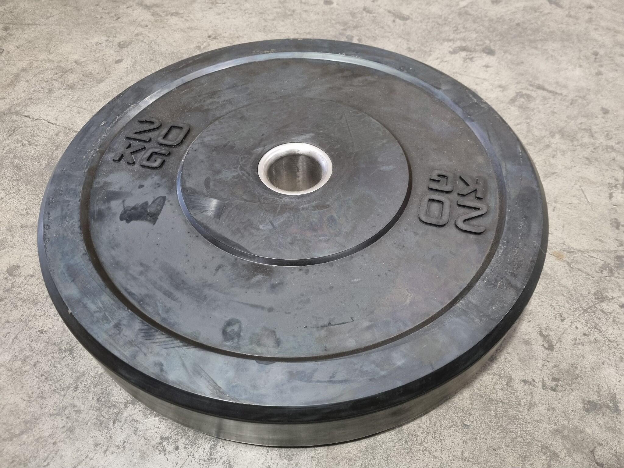 20kg Black Bumper Weight Plate by XLR8