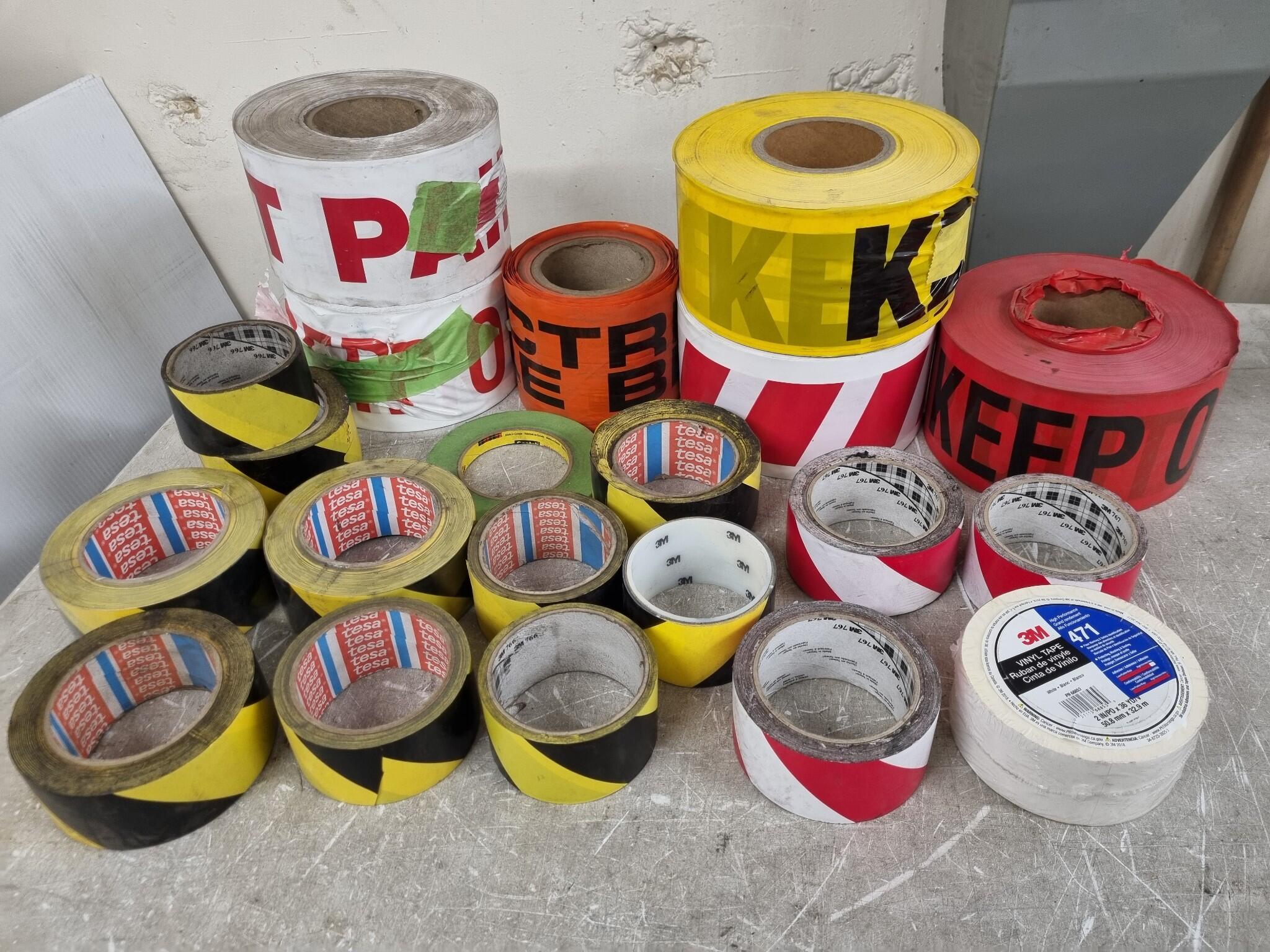 Assorted Industrial Safety Tapes & More