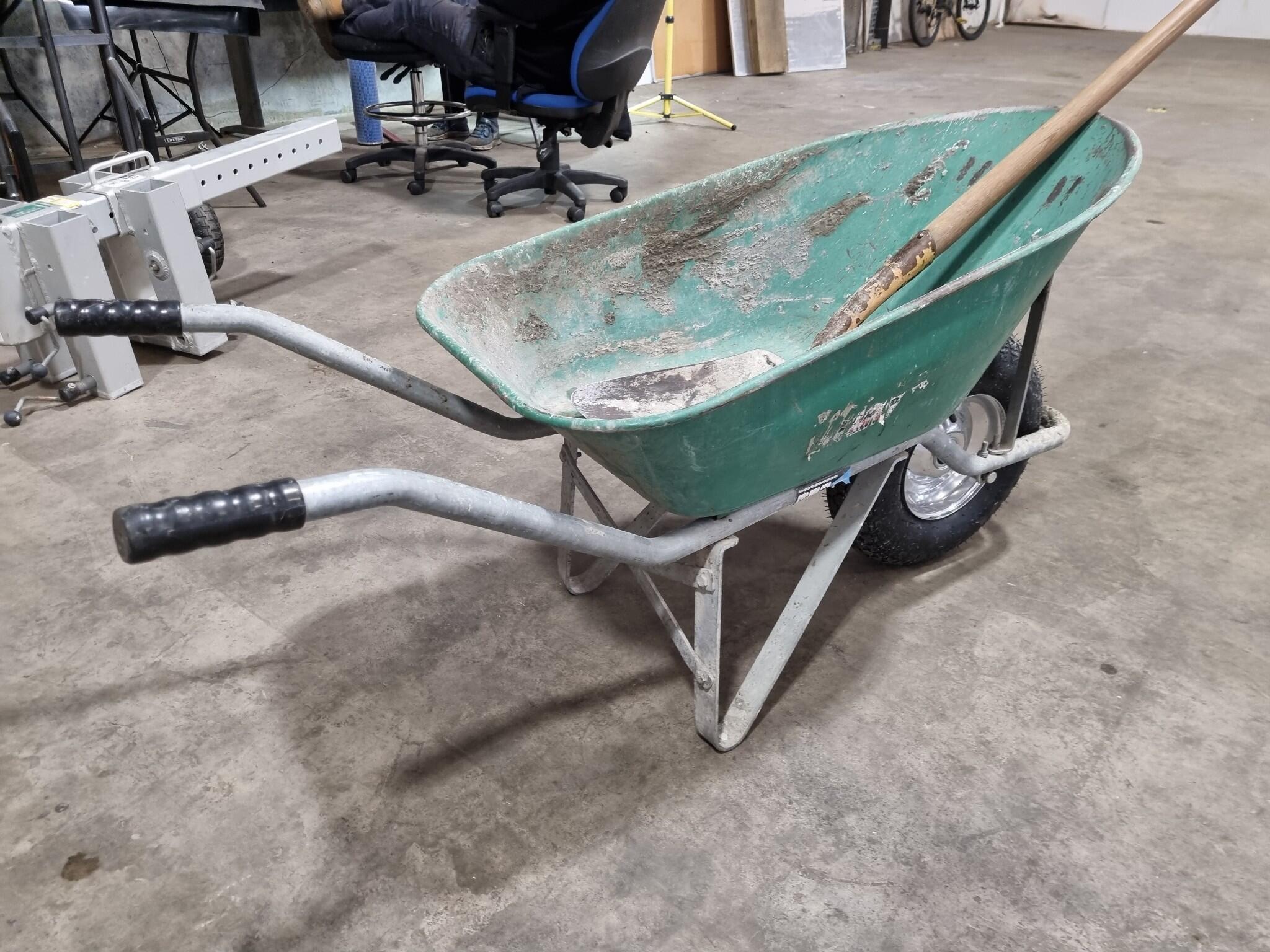 Steel Wheelbarrow w/ Shovel