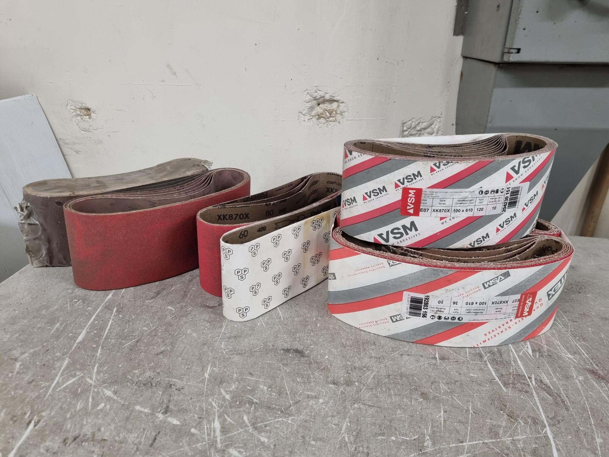 Industrial Grinding Belts, 44x 100x610mm Belts