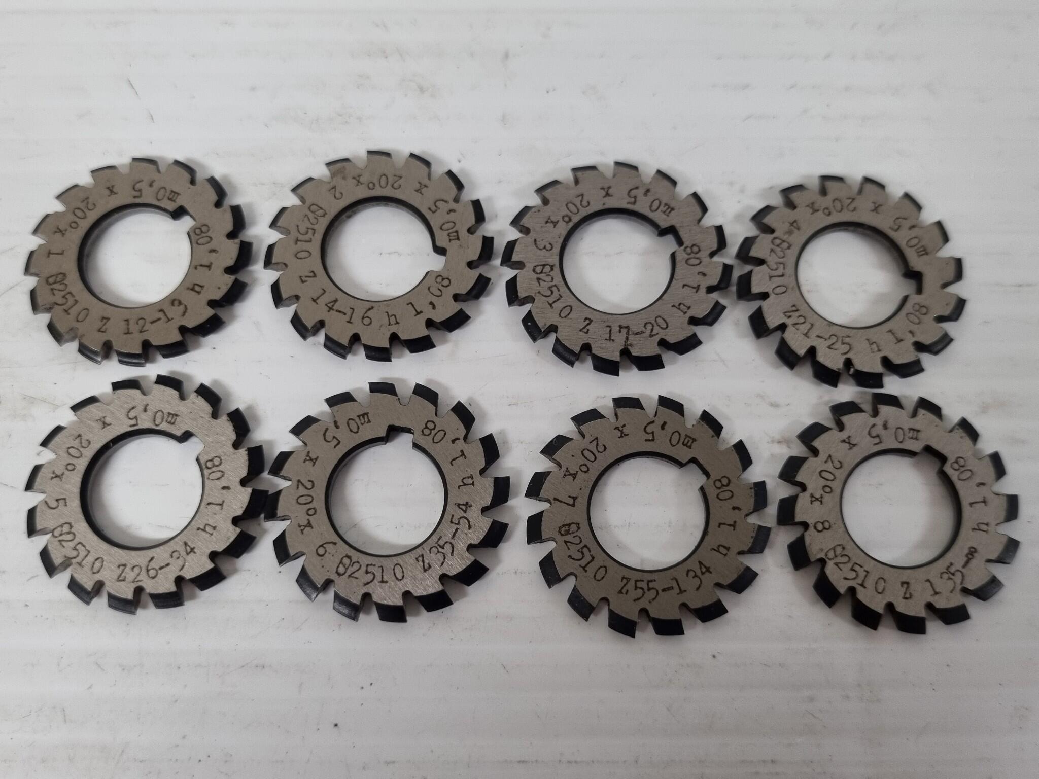 Involute Gear Cutter set m0.5x20 degree
