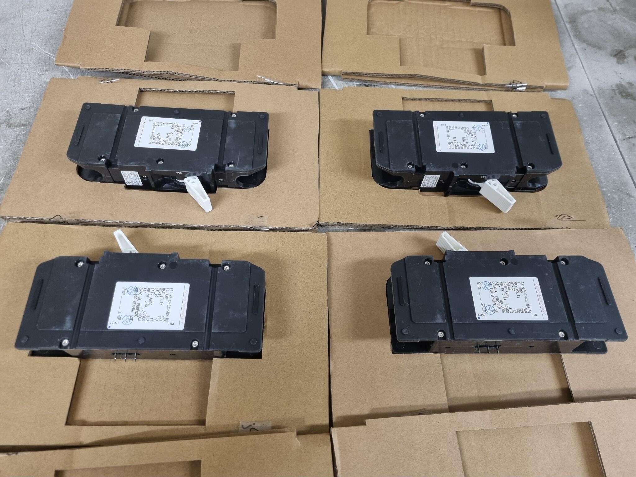 4x Carling Hydraulic-Magnetic Circuit Breakers, 215A, 125V