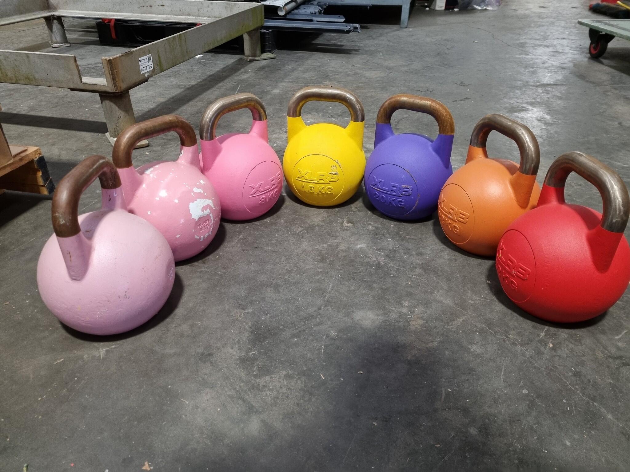 7x Assorted Kettle Bells Weights by XLR8
