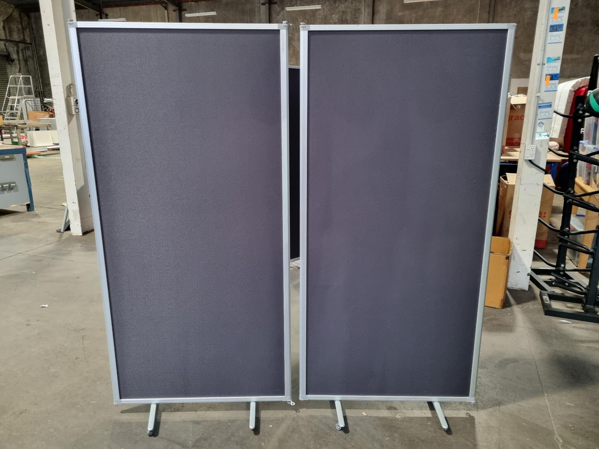 2x Boyd Visuals Mobile Freestanding Partitions