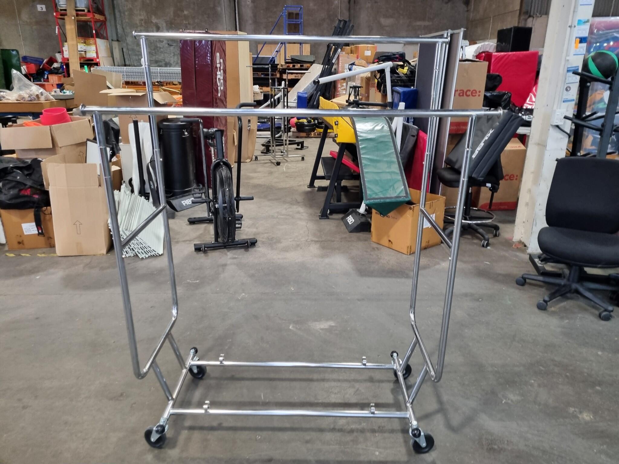 Mobile Chrome Retail Clothing Rack
