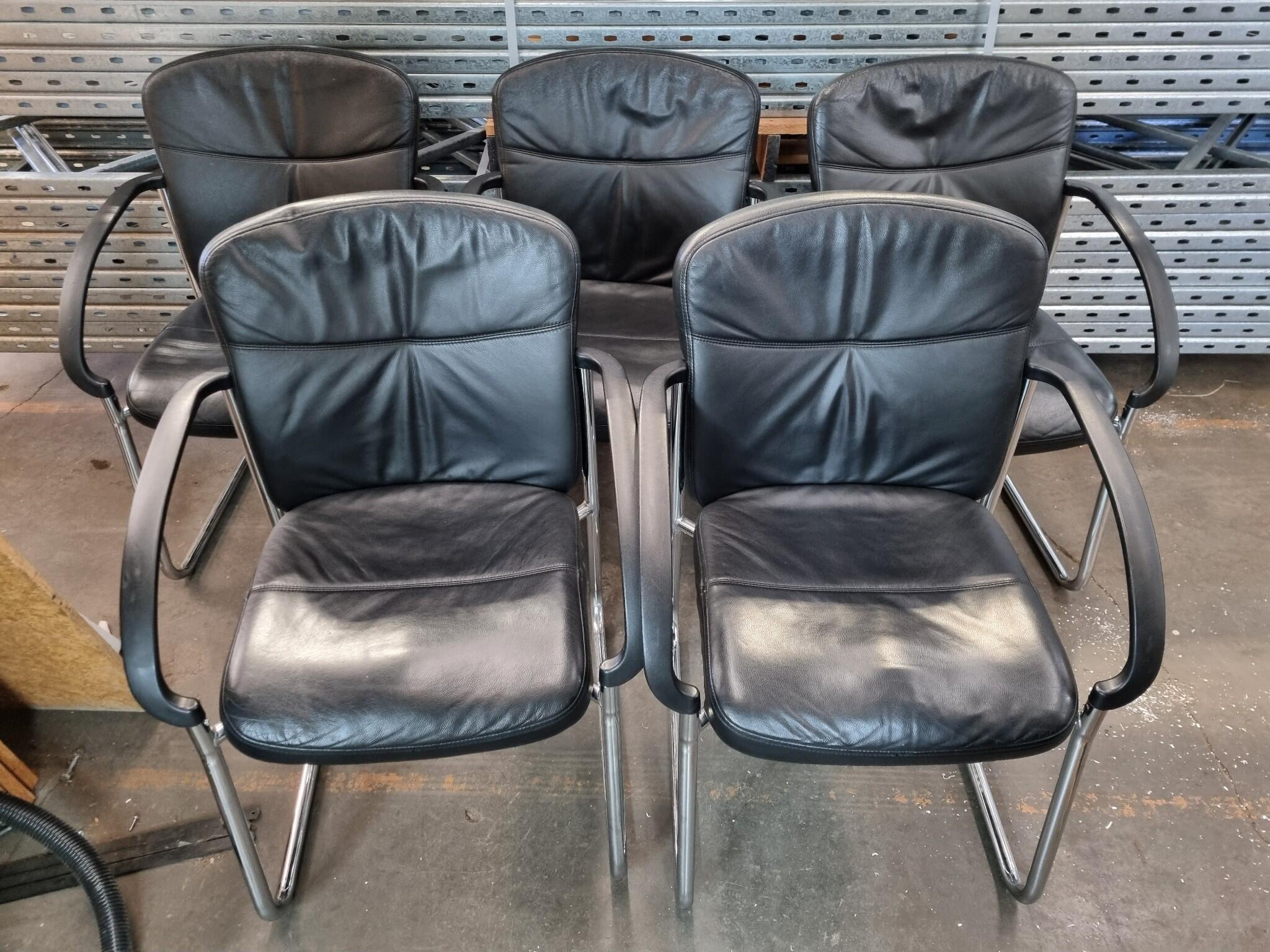 5x Padded Office Reception or Boardroom Chairs by Buro
