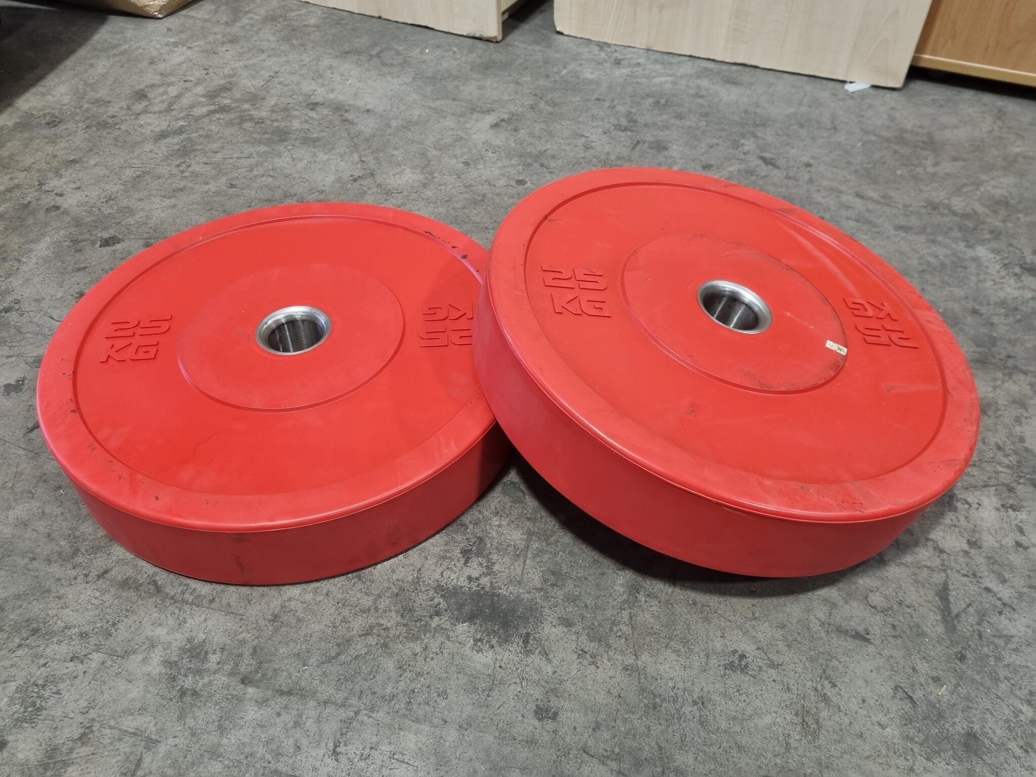 2x 25kg Coloured Bumper Weight Plates by XLR8