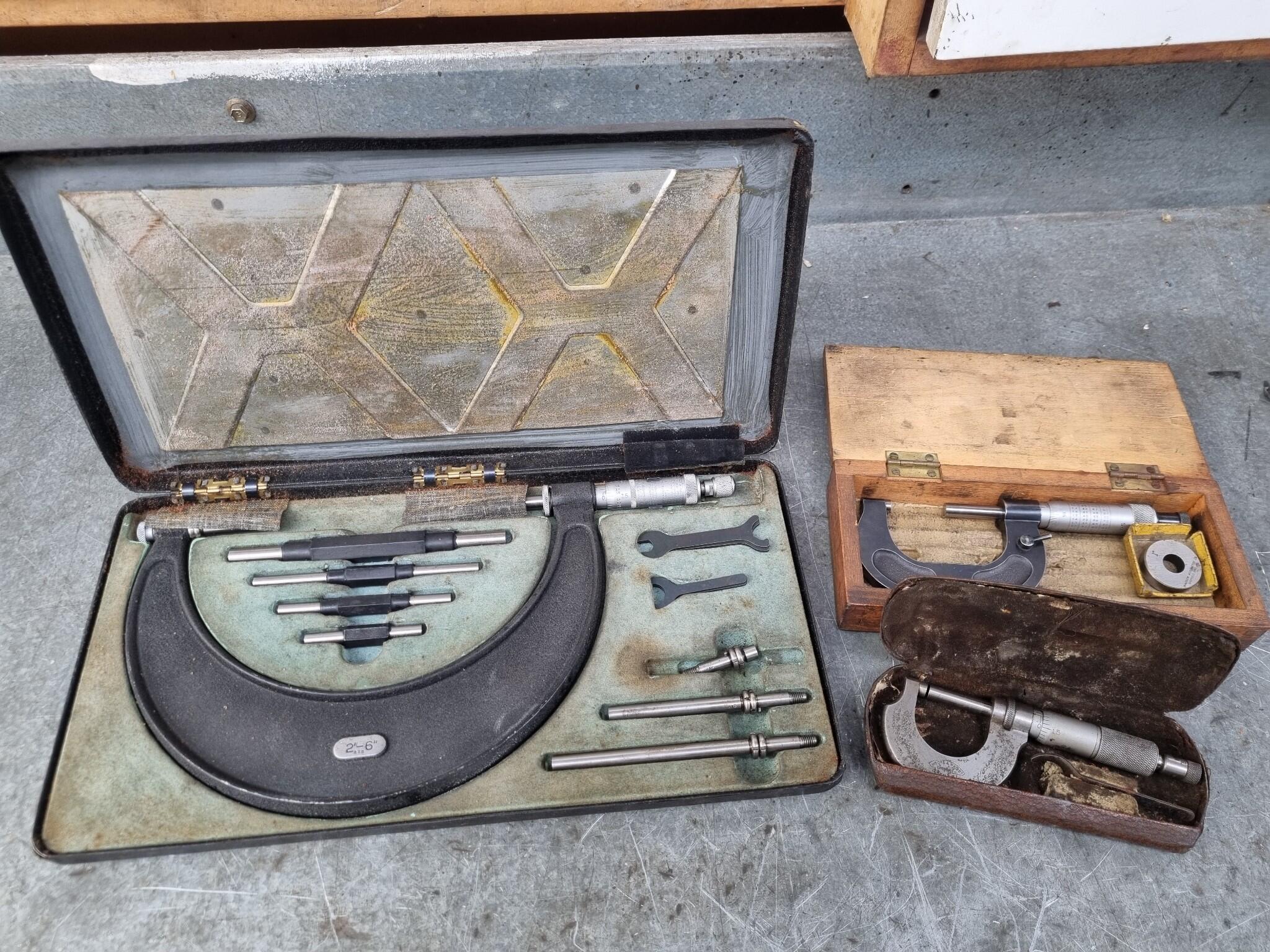 3x Vintage Outside Micrometers