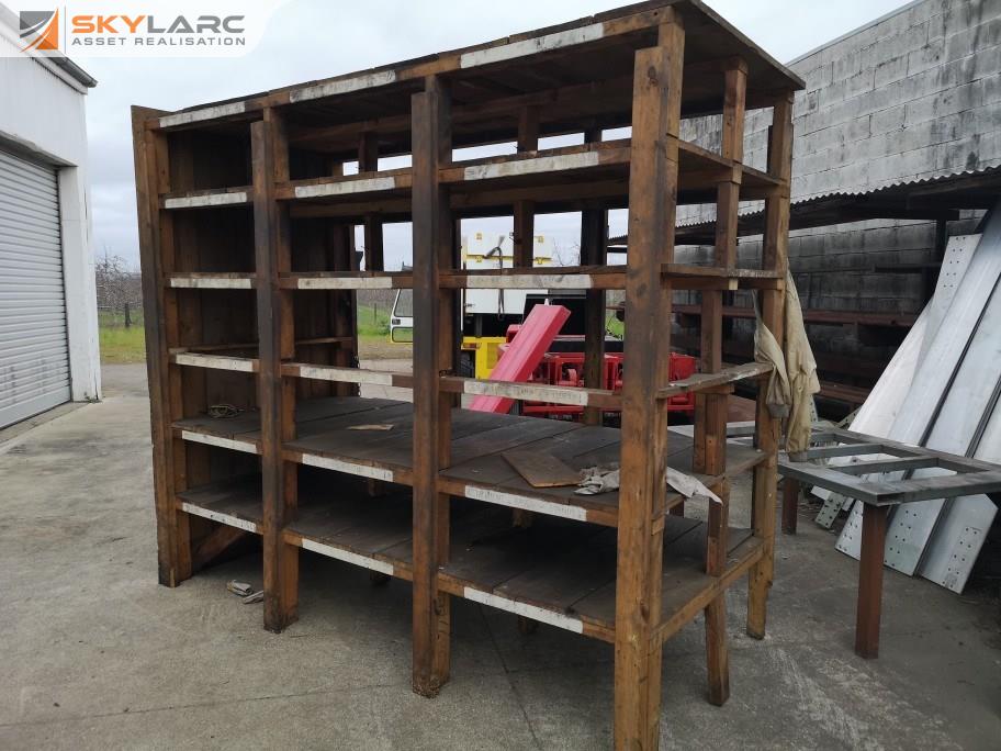 Large Heavy Duty Custom Timber Workshop Shelving