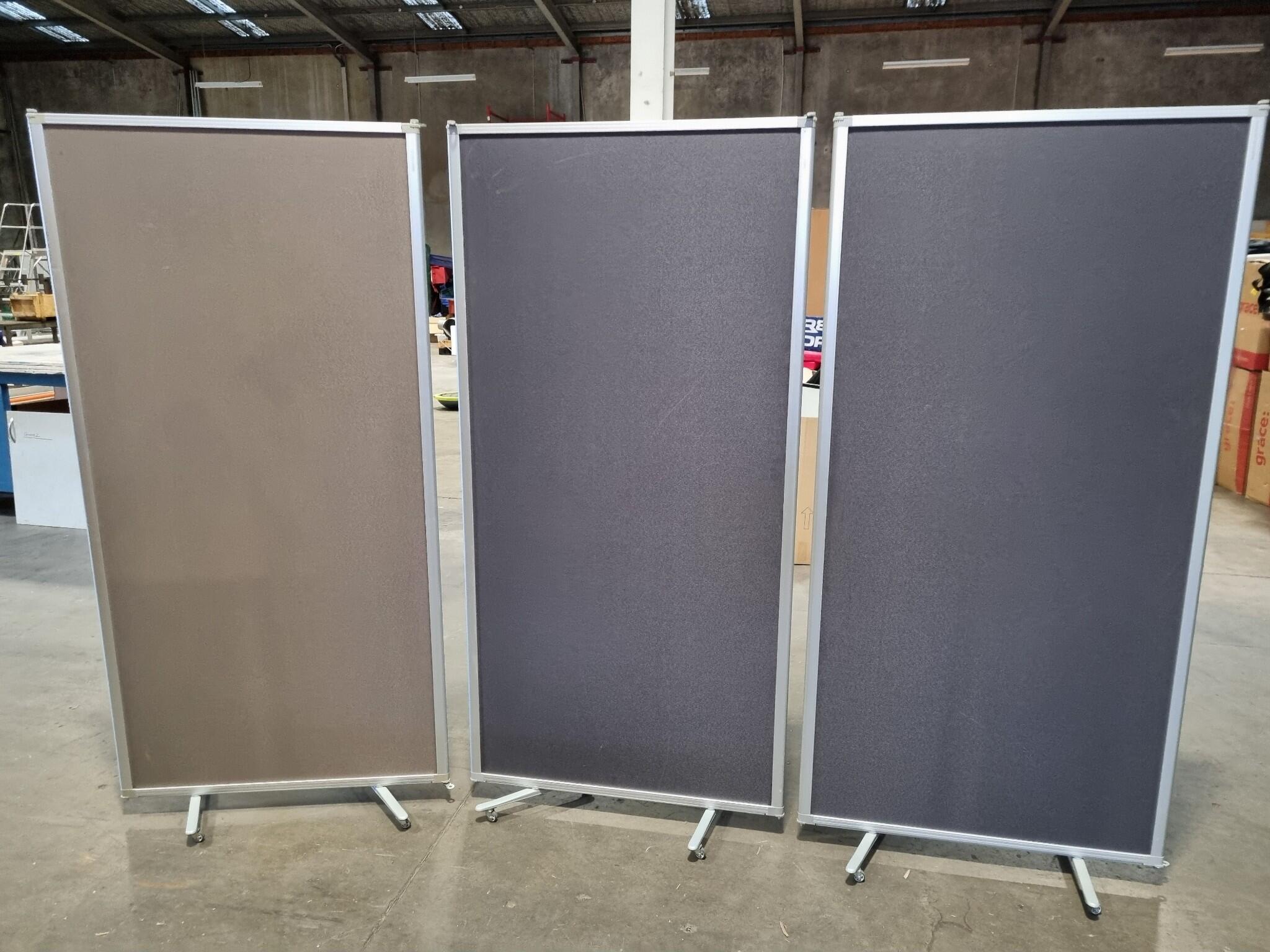 3x Boyd Visuals Mobile Freestanding Partitions