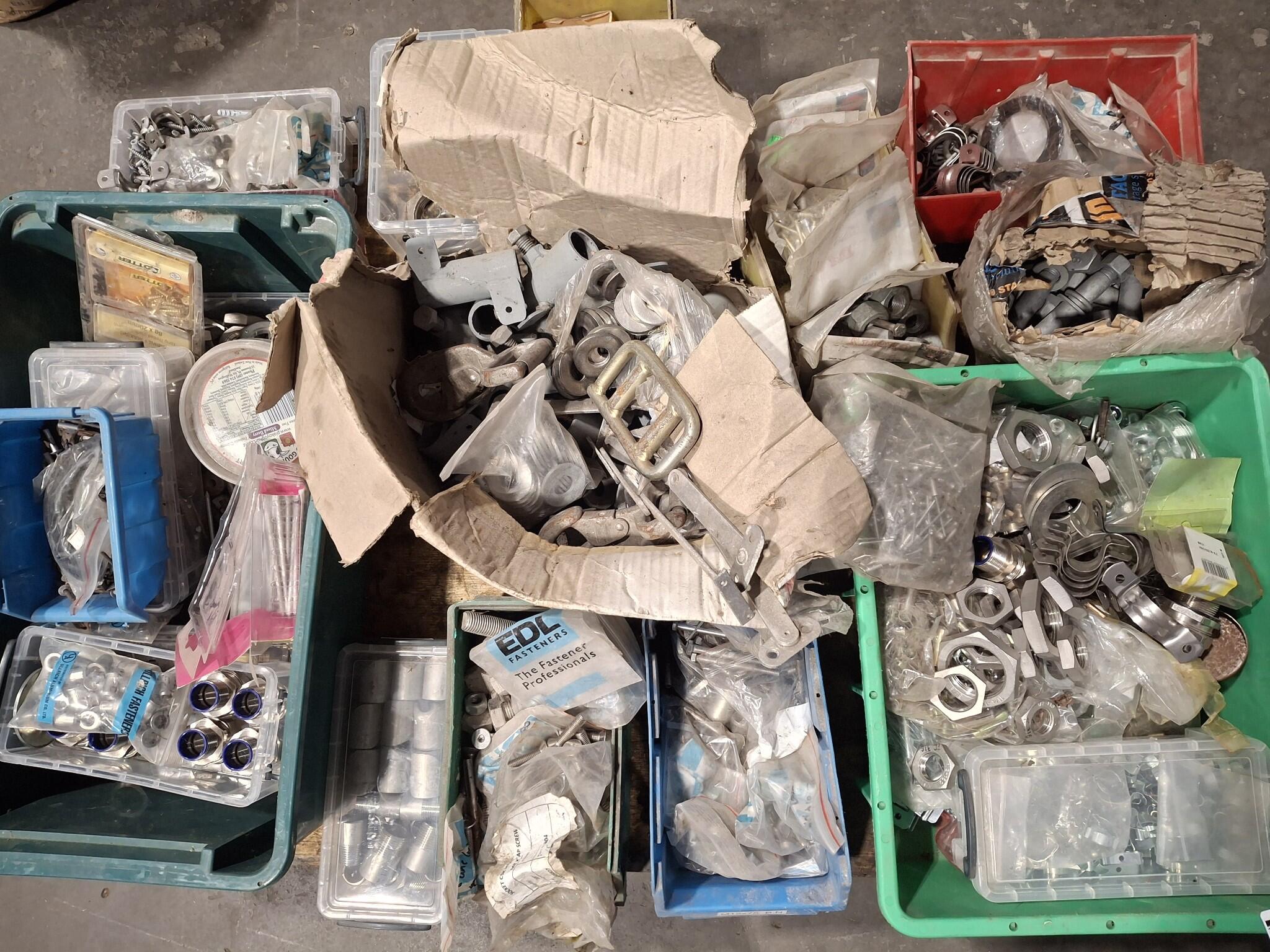 Assorted Bolts Screws Rivets and other hardware