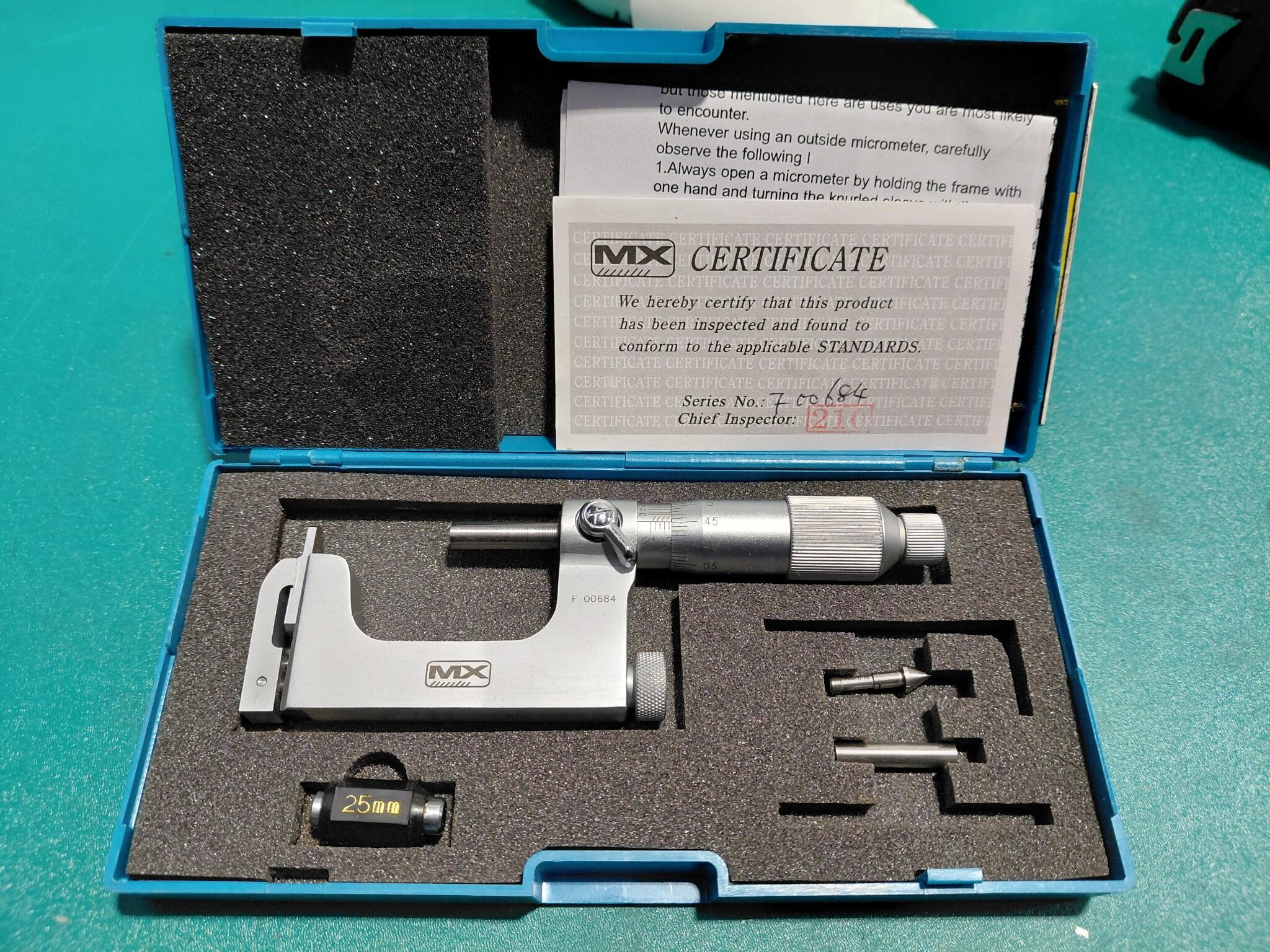 MX M 25-50 Uni-Mike Micrometer
