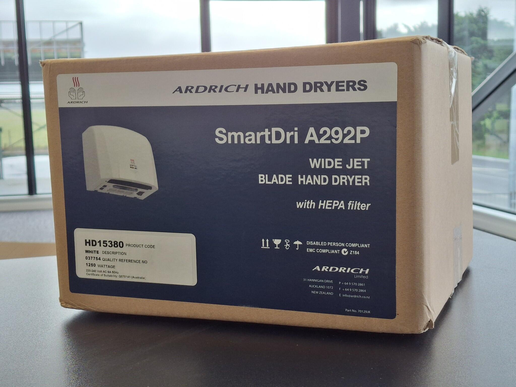 Ardrich SmartDri A292P Wide Jet Blade Hand Dryer