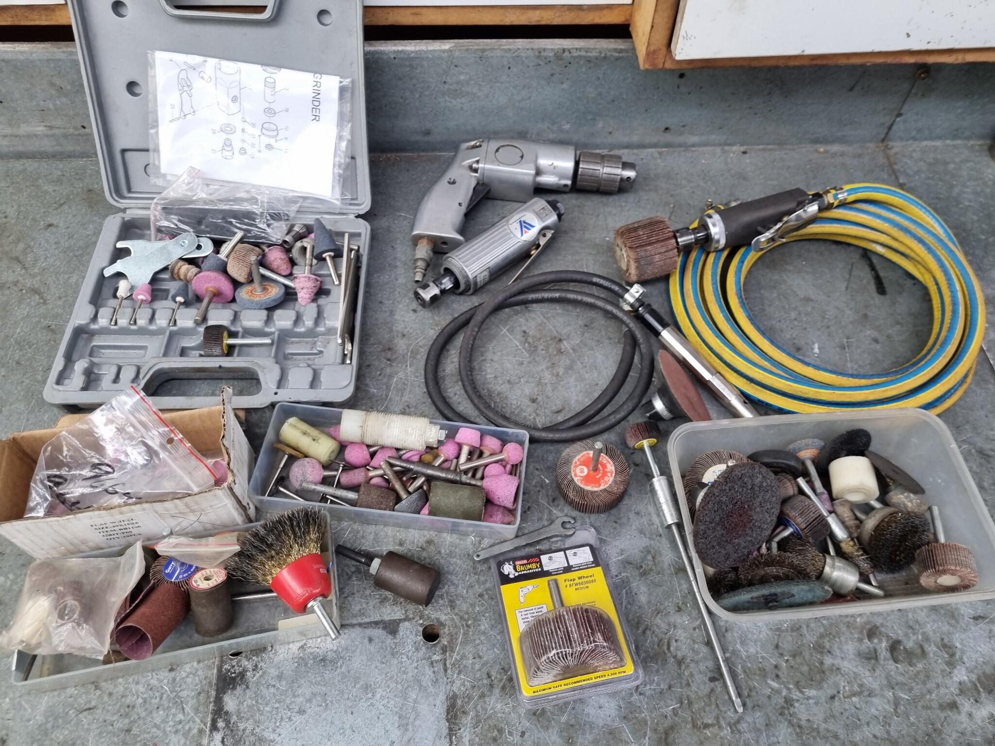 Air Die Grinders, Drill, & Attachments