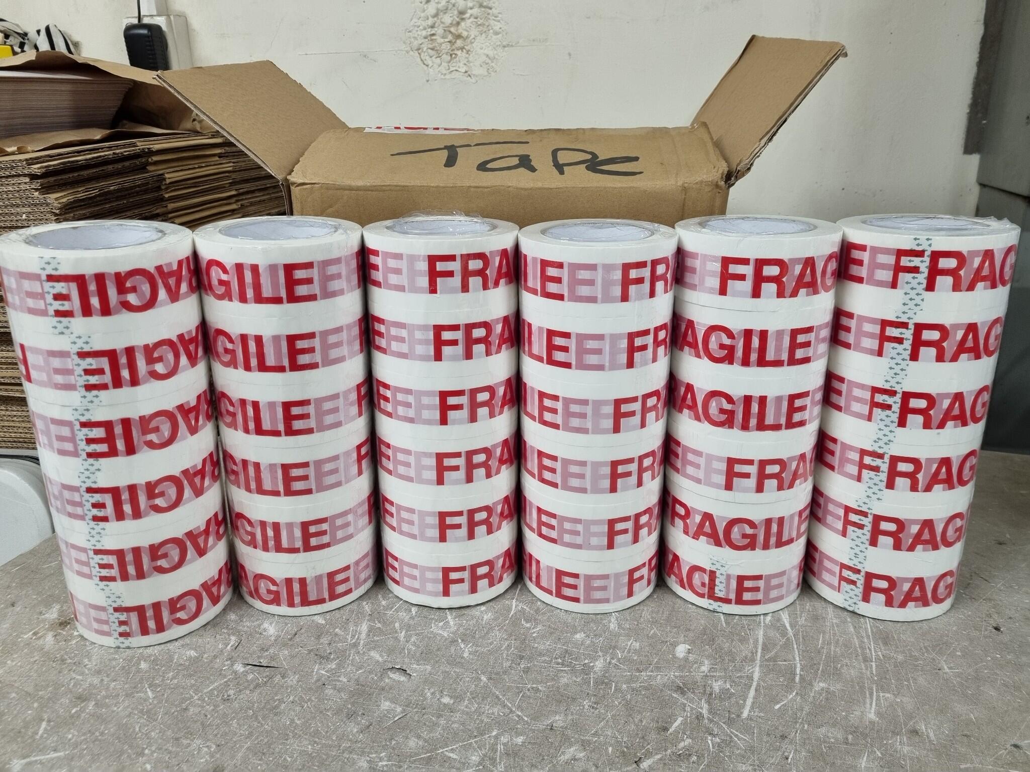 36x Rolls of FRAGILE Packaging Tape