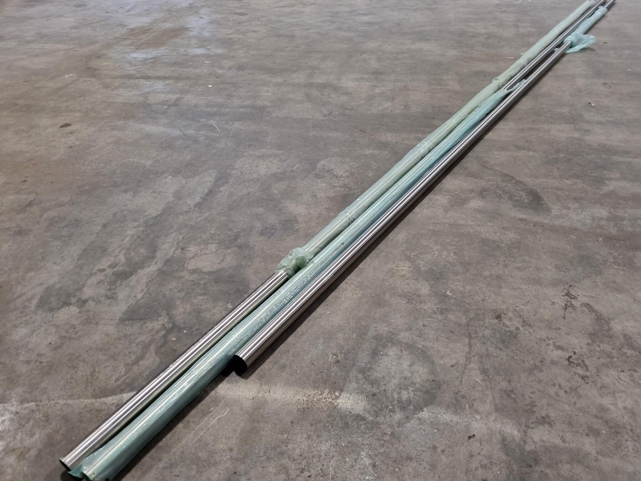 316 Grade Stainless Steel Pipes, 3x 50mm dia lengths