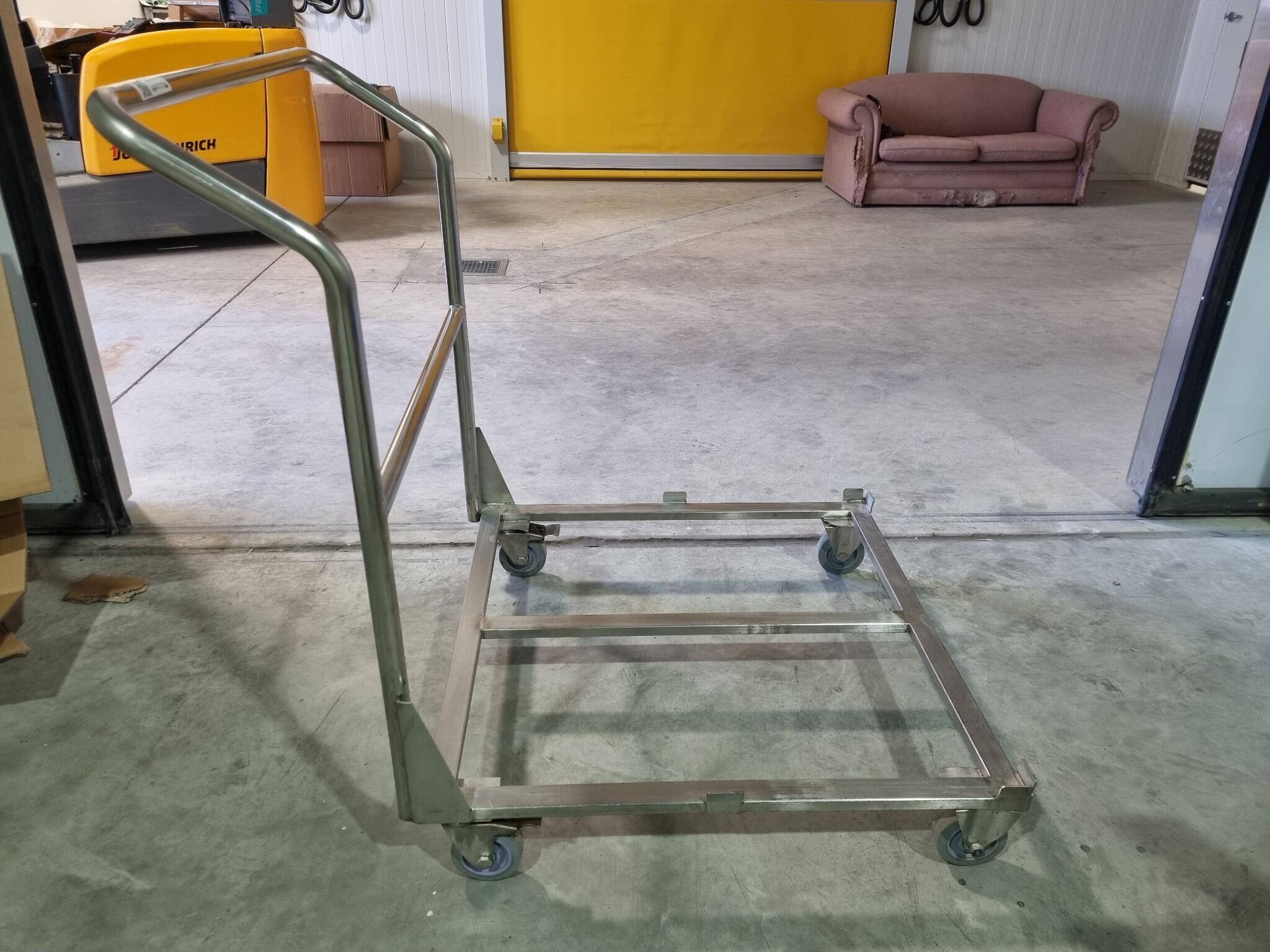 Stainless Steel Low Platform Trolley Frame w/ 10x Fruit/Nut Drying Trays