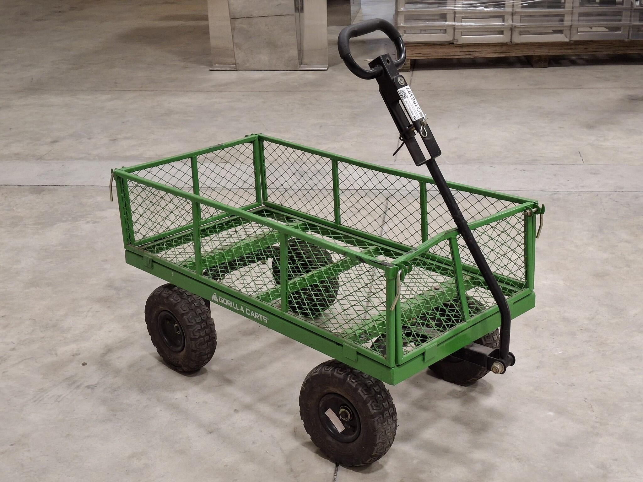 Gorilla Carts Green Mesh Garden Cart