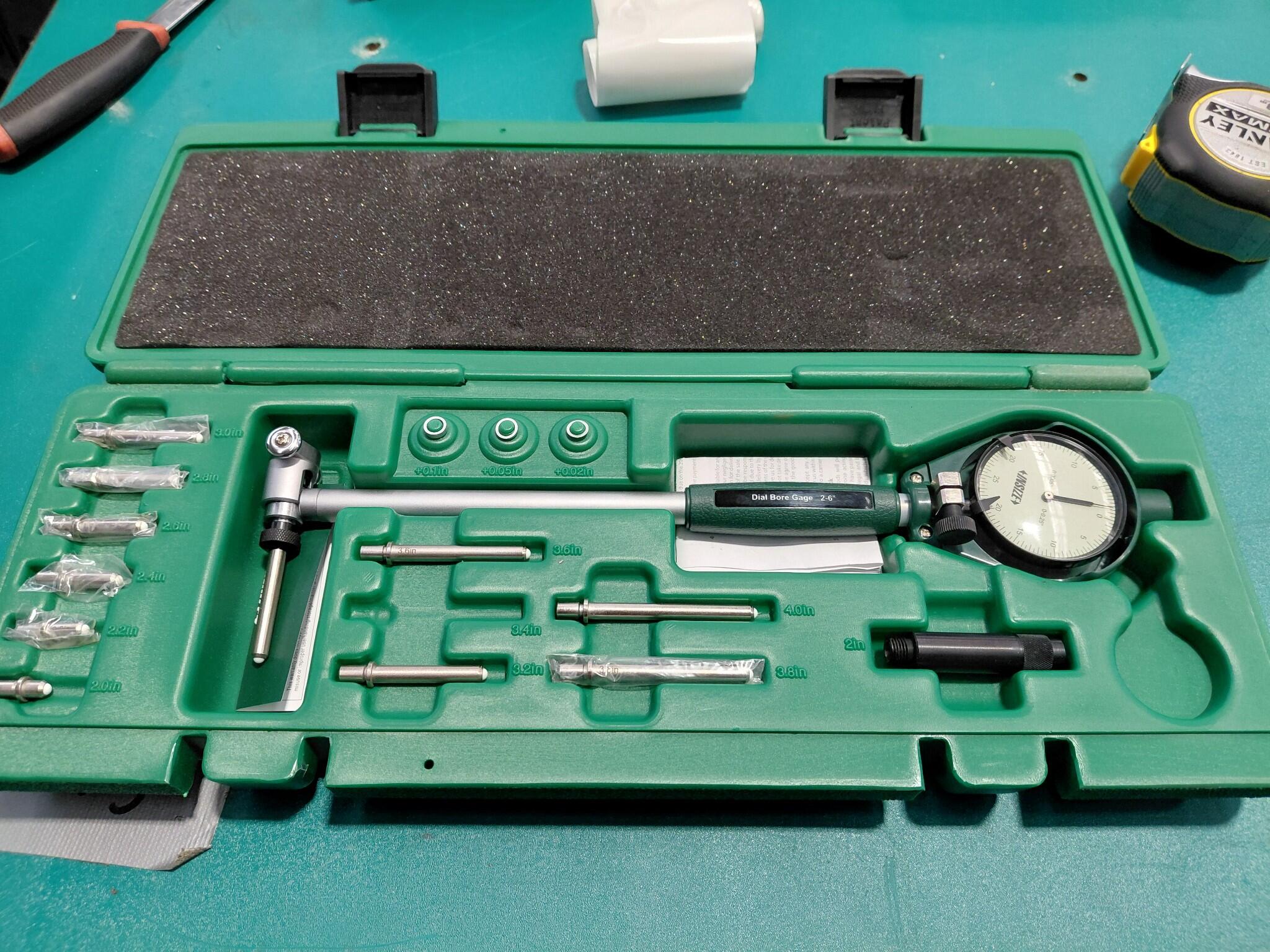 Insize Dial Bore Gage 2-6 inch Set