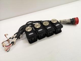 4x Dynamixel MX-64AR Robot Actuator Servos w/ Wire Harness