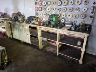 Vintage Antique Wood Workbench