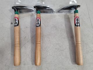 3x Short Handle Grubbers, Left & Right Hand Versions