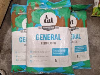 3 x Bags of General Fertilizer 