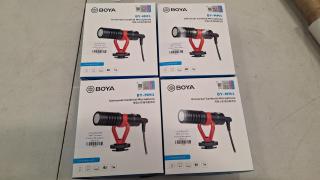 4 x BOYA BY-MM1 Universal Cardioid Microphone