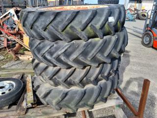 4 x Tractor Tyres with Rims