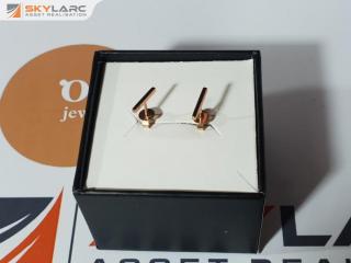 9 Carat Gold Bar Earings