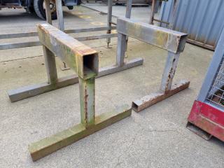 Pair of Heavy Steel Sawhorses