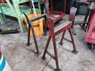 Pair of Steel Material Support Stands / Saw Horses