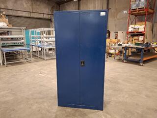 Blue Steel Storage Cabinet