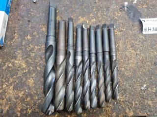 9 x Morse Taper Drill Bits 