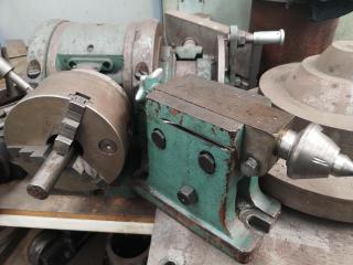 Adjustable Angle Lathe Chuck w/ Live Centre Mount