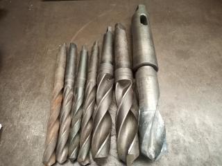 7 Assorted Morse Taper Drill Bits