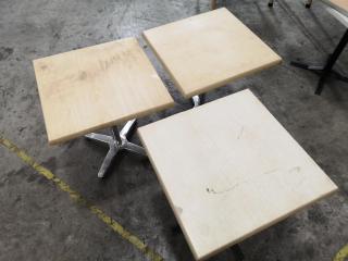 3x Square Cafe Tables