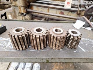 4 x Gear Hobber Cutters