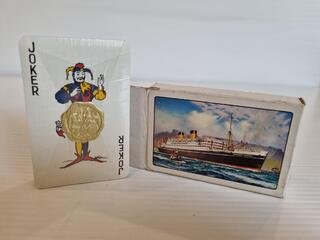 Vintage Sealed Deck of Cards from the QSMV Dominion Monarch Ship