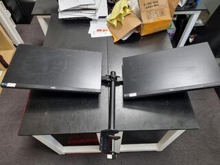 2x AOC 23.8" IPS Monitors w/ Dual Monitor Stand