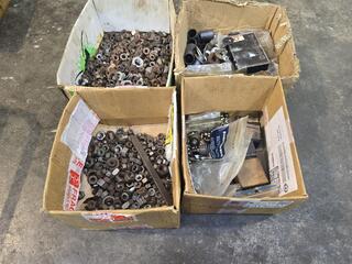 Boxes of Mixed Nuts Bolts Washers and Miscellaneous Hardware