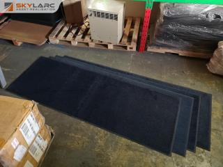 4x Heavy Duty Carpeted Floor Mats, Commercial Grade, 840x2400mm