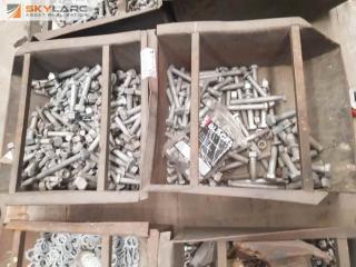 2 Steel Bins of Galv Bolts