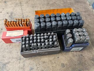4x Sets of Steel Letter & Number Stamp Punches