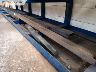 8x Assorted Lengths of Industrial Steel Materials