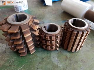 3 x Gear Hobber Cutters