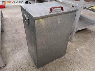 Heavy Duty Galvanised Steel Bin w/ Lid