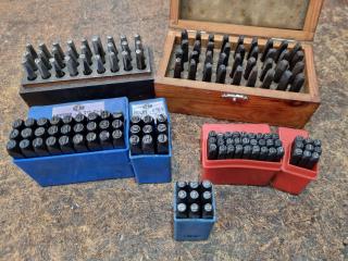 Assorted Steel Letter & Number Stamps, 4mm.& 5mm Sizes