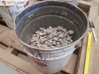 Bin of Galv Bolts and Nuts